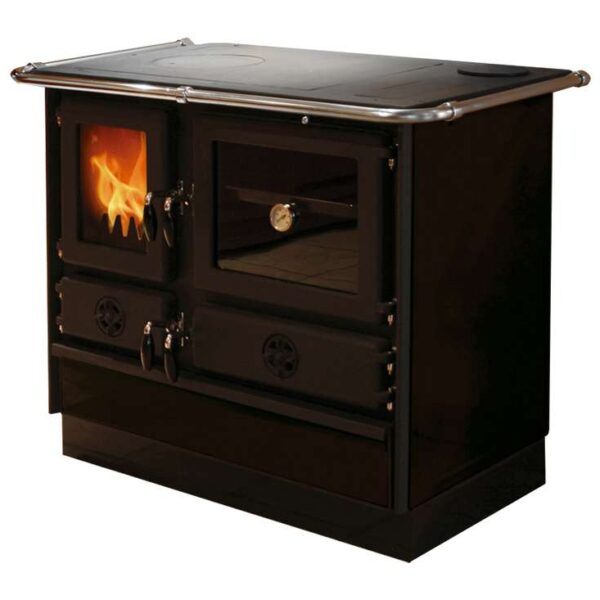 MBS Vedkomfyr Magnum sort, uttak venstre